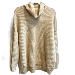 Old Navy Cream Knit Cowl Neck Sweater